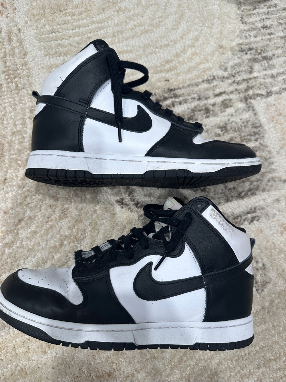 Nike Black and White High-Top Sneakers